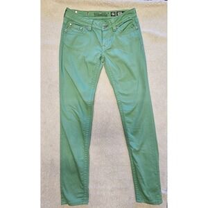 Miss Me Skinny Jeans peppermint sz 29 rhinestones embroidered y2k pastel goth